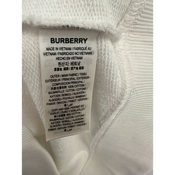 Burberry White Sweatshirt Classic Design - Picture 6 of 8